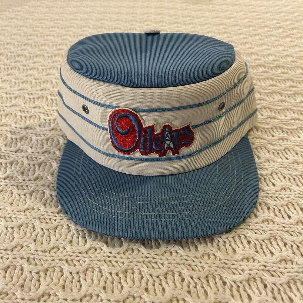 Rare Vintage Houston Oilers Pillbox Snap Back Sports Specialities Mint Condition